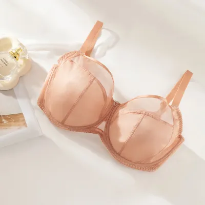 Women Plus Size Sexy Lace Bra Rear Three-Row Buckle