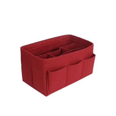 Fashion Solid Color Felt Storage Inner Lining Bag Organizer Accessories