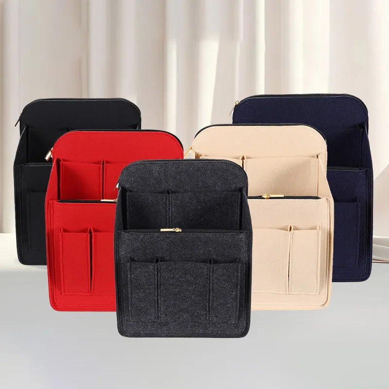 Fashion Solid Color Storage Inner Lining Bag Organizer Accessories