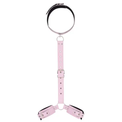 Adult Sm Props Bundle Restraint Training Leather Handcuffs Collar BDSM Lingerie Accessories