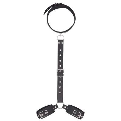 Adult Sm Props Bundle Restraint Training Leather Handcuffs Collar BDSM Lingerie Accessories