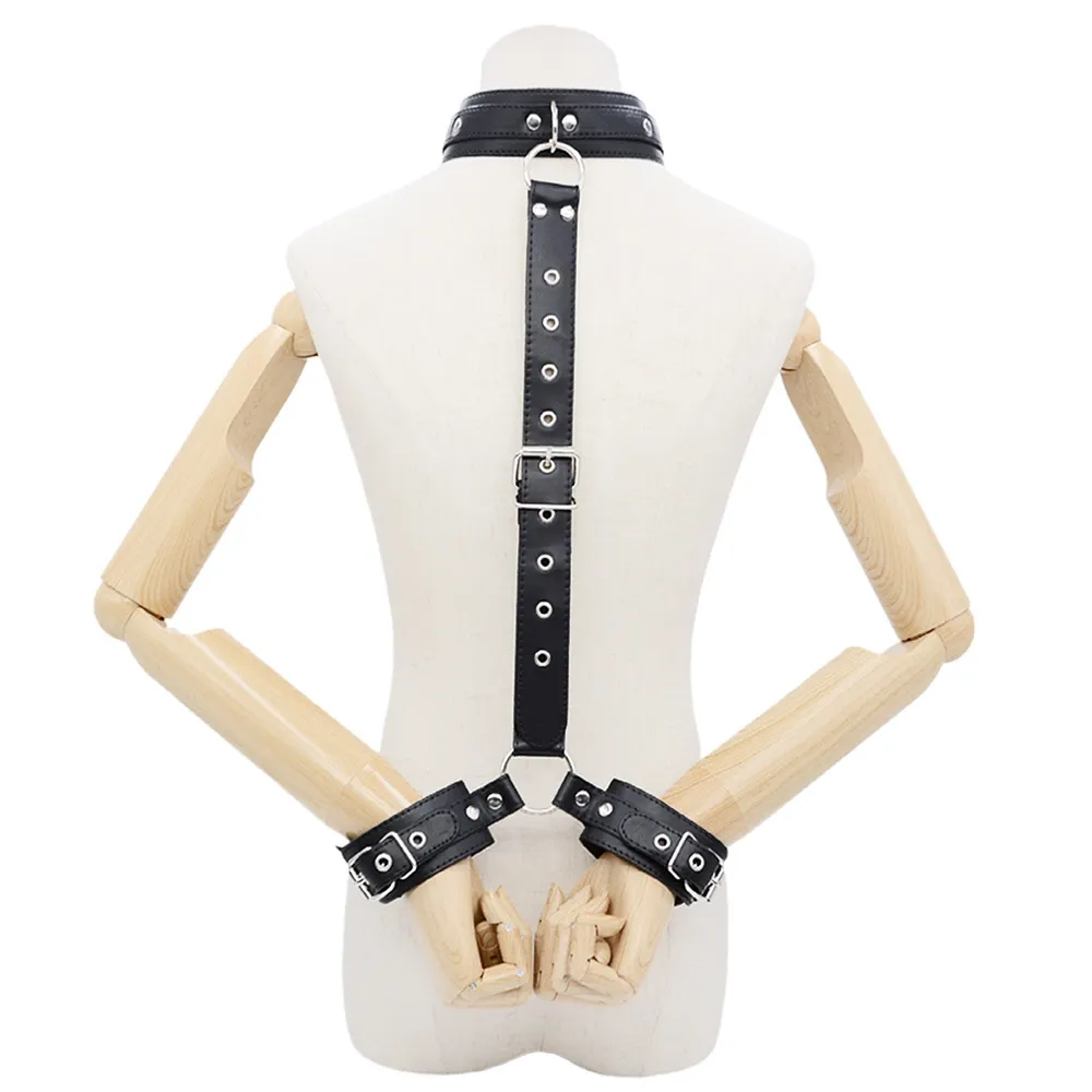 Adult Sm Props Bundle Restraint Training Leather Handcuffs Collar BDSM Lingerie Accessories