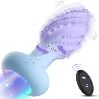 Adult Sex Toys 360 ° Rotating Vibration Silicone Anal Plug