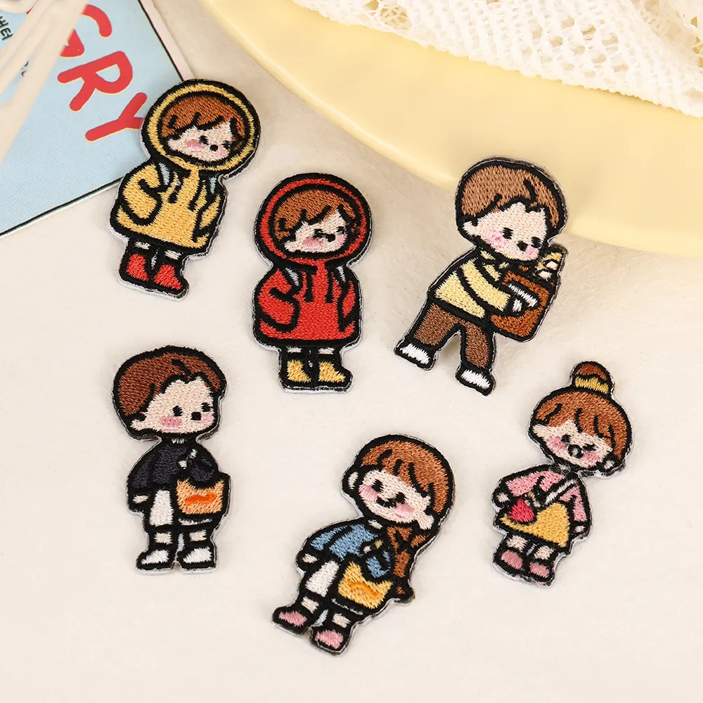 Fashion Cute Girl Hot Melt Embroidery Cloth Patch