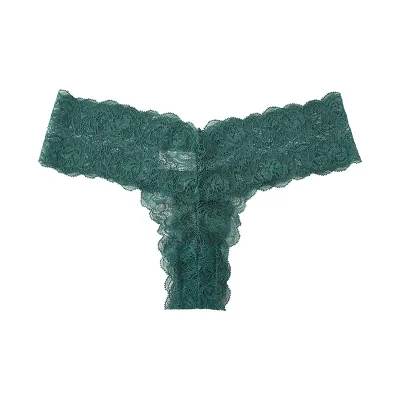 Women Fashion Sexy Solid Color Hollow Lace Low Waist Traceless Thong