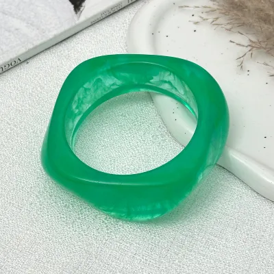 Geometric Irregular Rendering Texture Resin Acrylic Bracelet