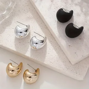 Women Fashion Retro Hanging Drop Earrings 3 Pair-Set
