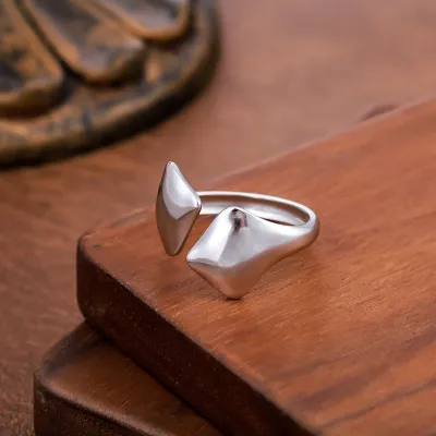 Women Fashion Simple Irregular Geometric Adjustable Ring