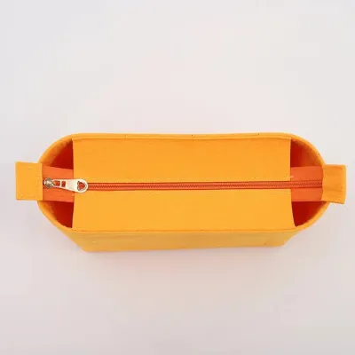 Fashion Solid Color Open Zipper Bucket Bag Liner Bag Organizer Accessories