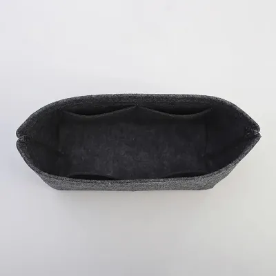 Fashion Solid Color Open Zipper Bucket Bag Liner Bag Organizer Accessories