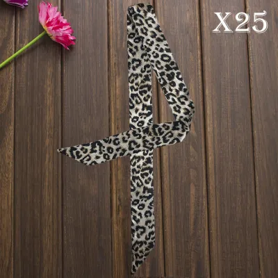 Women Fashion Elegant Printed Small Ribbon Bag Scarf
