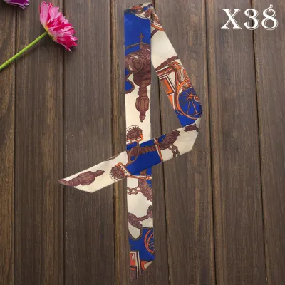 Women Fashion Elegant Printed Small Ribbon Bag Scarf