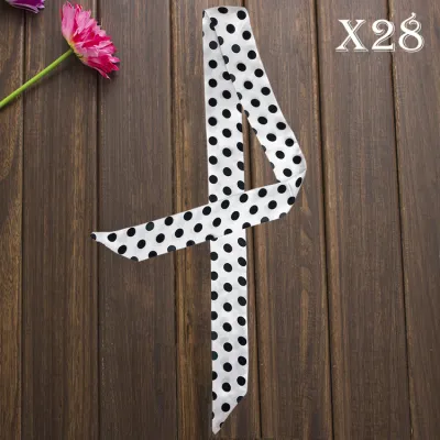 Women Fashion Elegant Printed Small Ribbon Bag Scarf