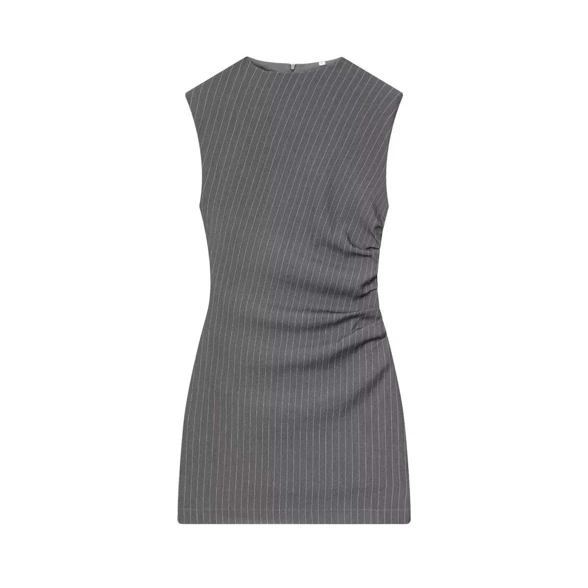 Women Fashion Stripe Sleeveless Slim Fit Dress