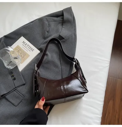 Women Fashion Casual Solid Soft PU Leather Shoulder Bag