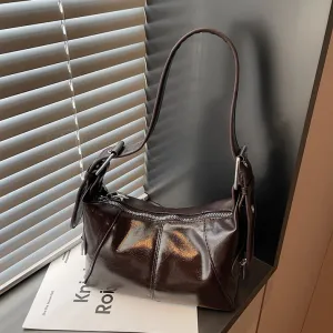 Women Fashion Casual Solid Soft PU Leather Shoulder Bag
