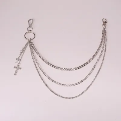 Fashion Double-Layer Cross Waist Chain Jeans Belt