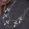 Nickel Double Cross Pants Chain