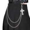 Double-Layer Cross Pendant Trouser Chain