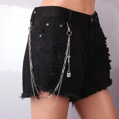 Fashion Cross Feather Double Layered Waist Chain for Men and Women