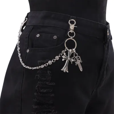 Fashion Cross Sword Pendant Waist Chain Metal