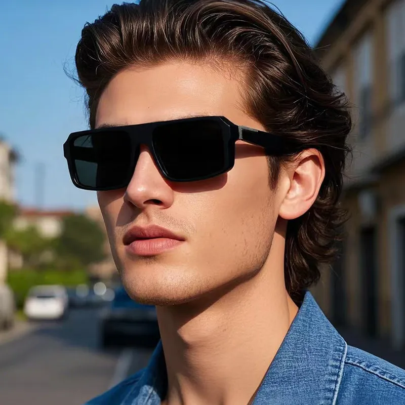Men Fashion Simple Square Box Sunglasses