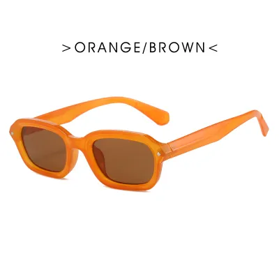 Women Vintage Narrow Frame Square Sunglasses