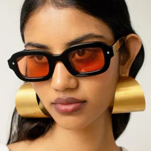 Women Vintage Narrow Frame Square Sunglasses