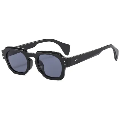 Women Fashion Small Frame Rivets Square Sunglasses