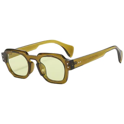 Women Fashion Small Frame Rivets Square Sunglasses