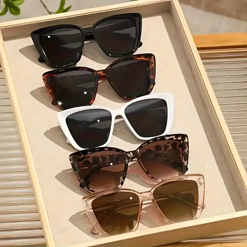 Fashion Casual Cat Eye Hollow Leg Sunglasses - Square Frame PC