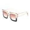 Upper Champagne Lower Black Frame Double Tea