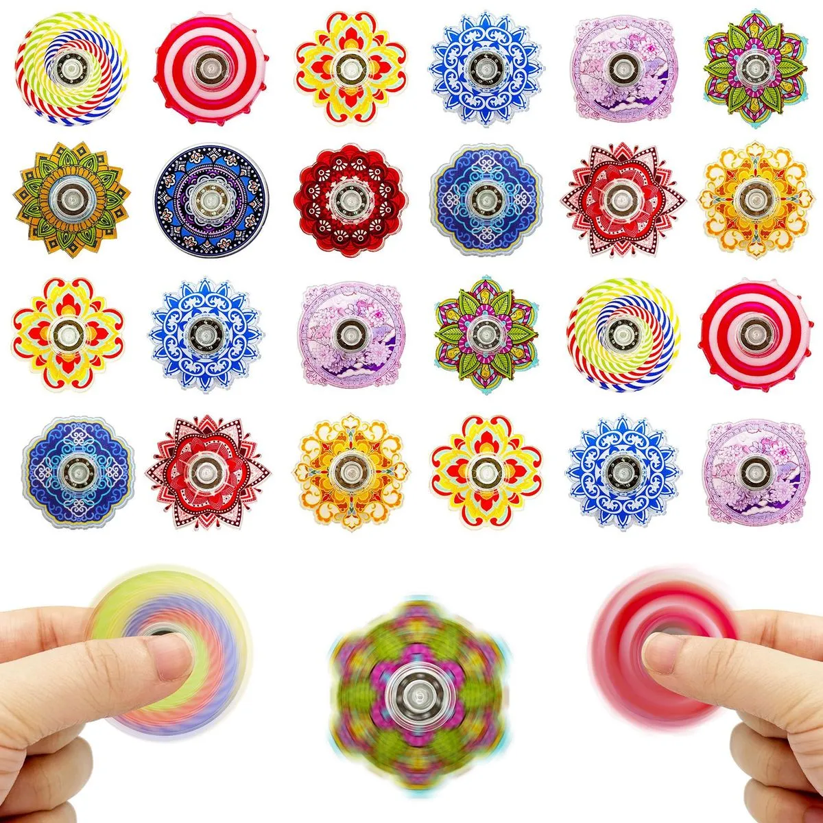 Creative Mandala Graffiti Fingertip Spinner Gyro Kids Toy