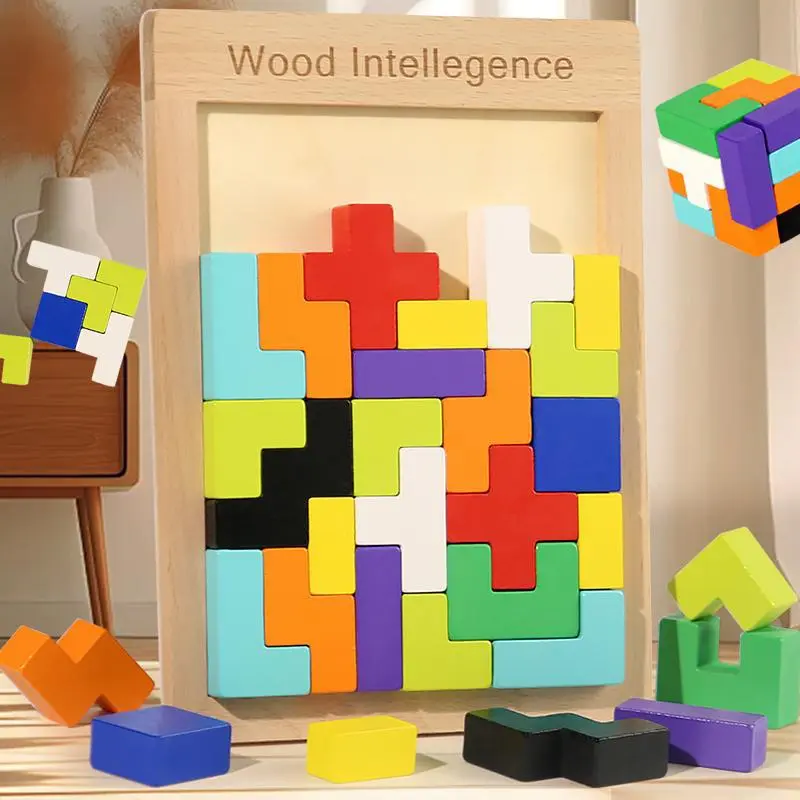 Fashion Wooden Puzzle Block Game for Kids Educational Toy