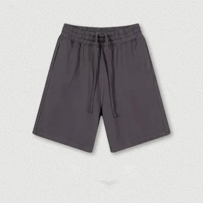 Men Fashion Casual Solid Color Loose Pure Cotton Shorts