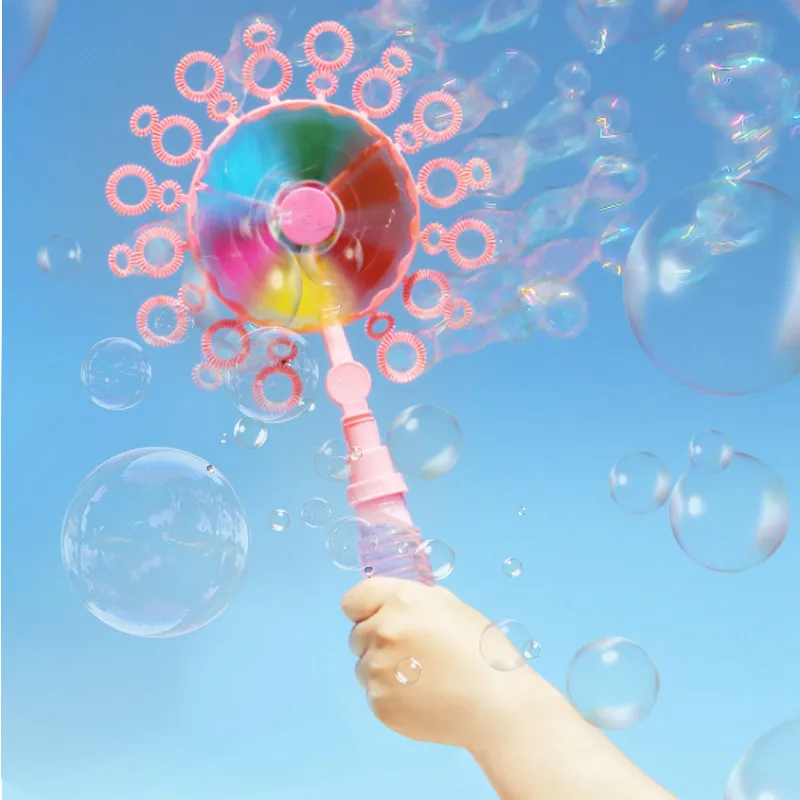 Kids Bubble Machine Windmill Toy – Plastic, Outdoor Fun