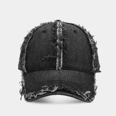Distinctive Street Stitching Rag Denim Baseball Cap