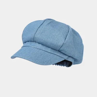 Street Fashion Women Denim Octagonal Hat