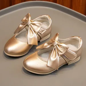 Kids Girls' Elegant Bowknot PU Leather Casual Shoes