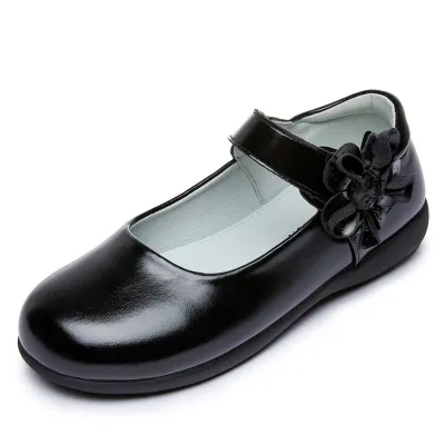 Kids Girls' Fashion Solid Color Bowknot Soft Sole Patent Leather Shoes