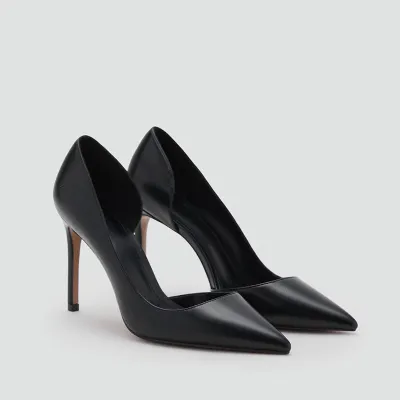 Women's Fashion Sexy Solid Color Pointed-Toe Super High Heel PU Heels Shoes