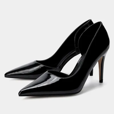 Women's Fashion Sexy Solid Color Pointed-Toe Super High Heel PU Heels Shoes