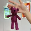 Burgundy Pineapple Bear Silver Buckle