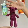 Burgundy Pineapple Bear Gold Buckle