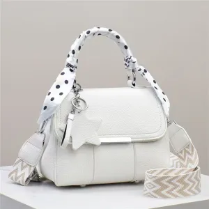 Women Fashion Casual Solid Color Small Square PU Handbag