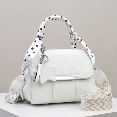 Women Fashion Casual Solid Color Small Square PU Handbag
