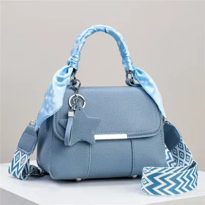 Women Fashion Casual Solid Color Small Square PU Handbag