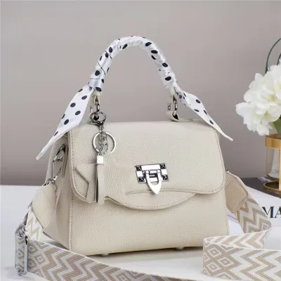 Women Fashion Casual Solid Color Large Capacity Small Square PU Handbag