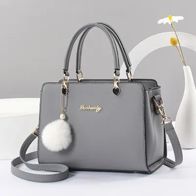 Women Fashion Casual Solid Color PU Small Square Handbag