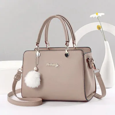 Women Fashion Casual Solid Color PU Small Square Handbag